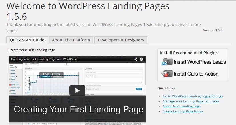 Wordpress landing pages plugin