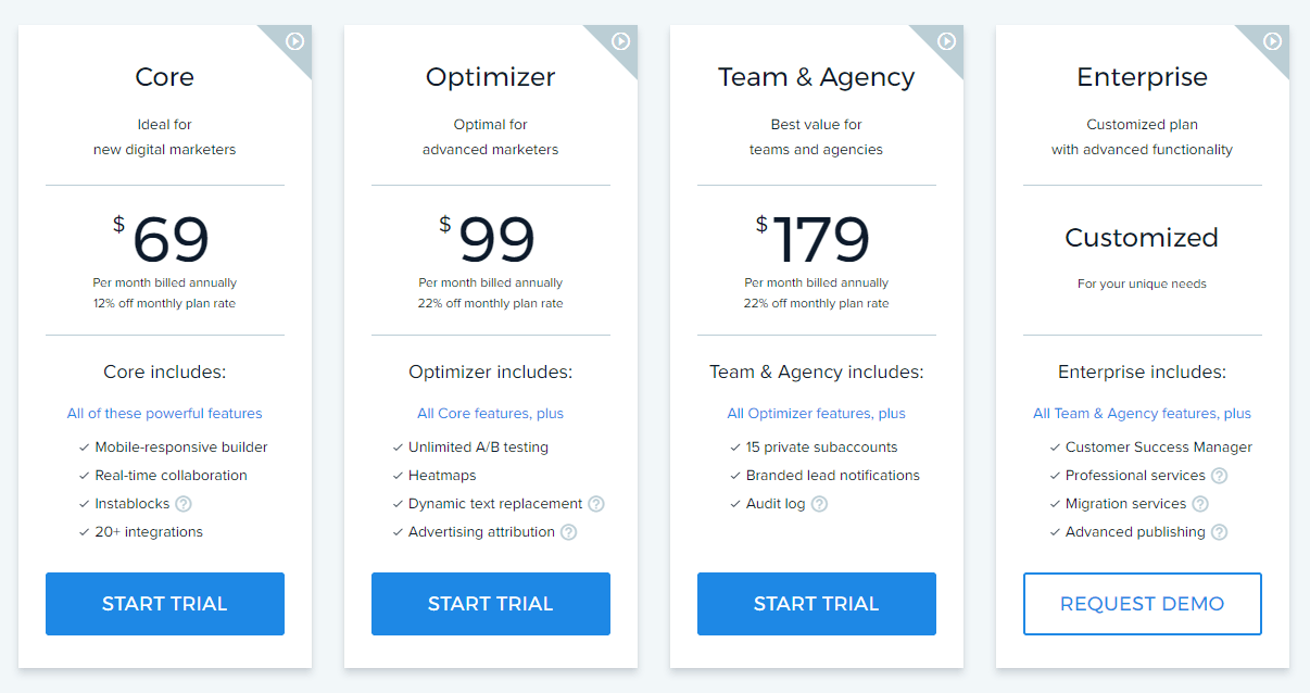 Instapage Pricing