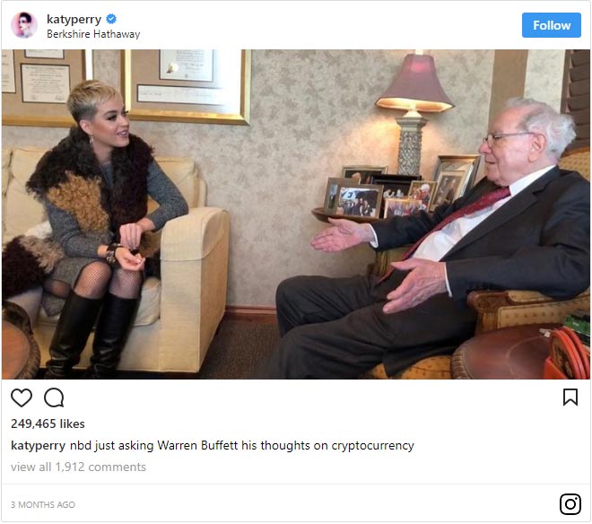 Warren Buffet & Katy Perry Talk Crypto