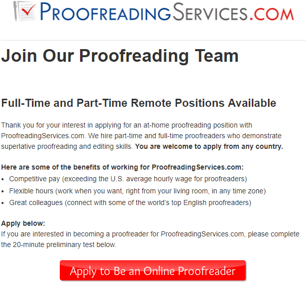 Proofreading Services Application