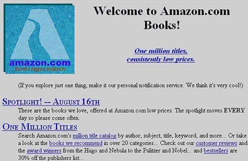 Amazons Original Website