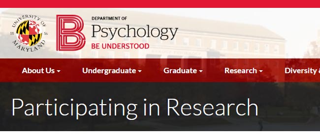 UMD Psychology Research Studies