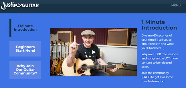 Justin Guitar website