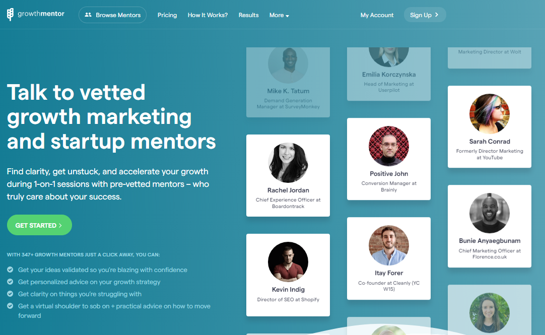 Growth Mentor Homepage
